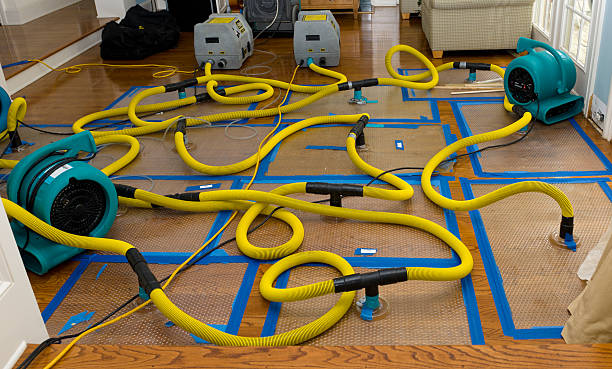Professional Flood Damage Restoration technician working in Morrisville, NY